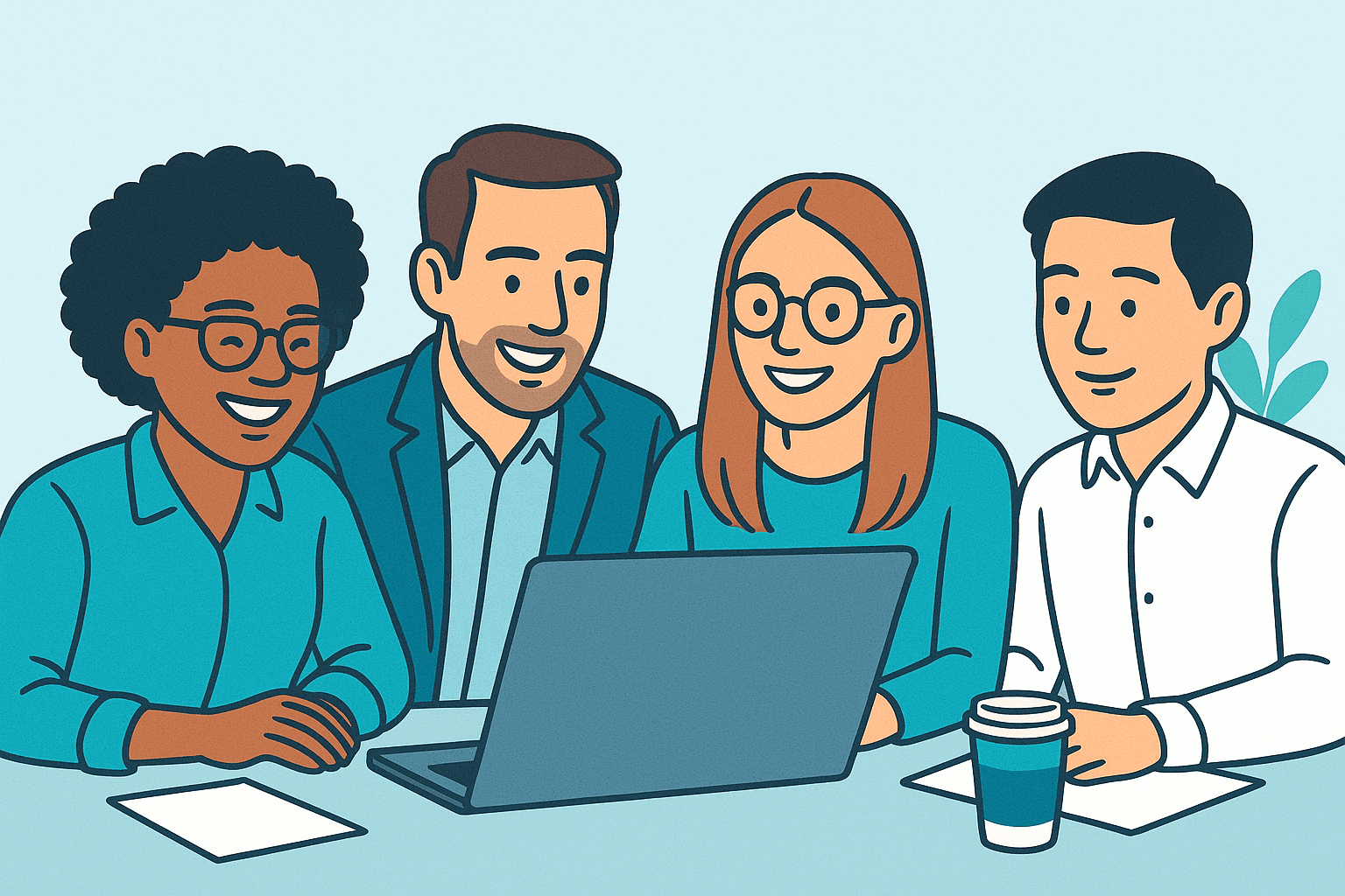 Behavioral health professionals collaborating on continuing education